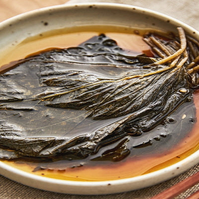 01239: 깻잎 간장절임벌크(한국제조) : 15kg : SOY SAUCE PICKLED PERILLA LEAVES