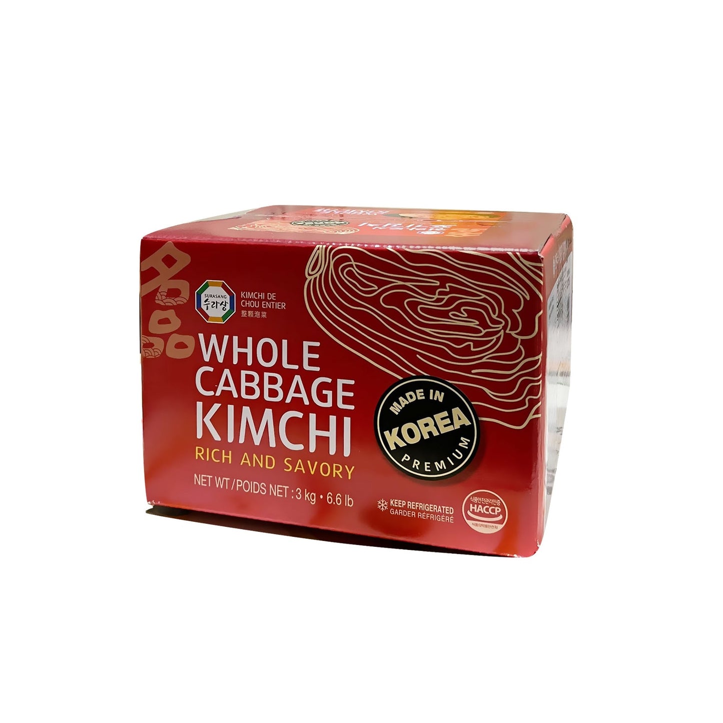 03735 : 포기김치(서울식 한국산) : 4/3kg : WHOLE KIMCHI(SEOUL KOREA)