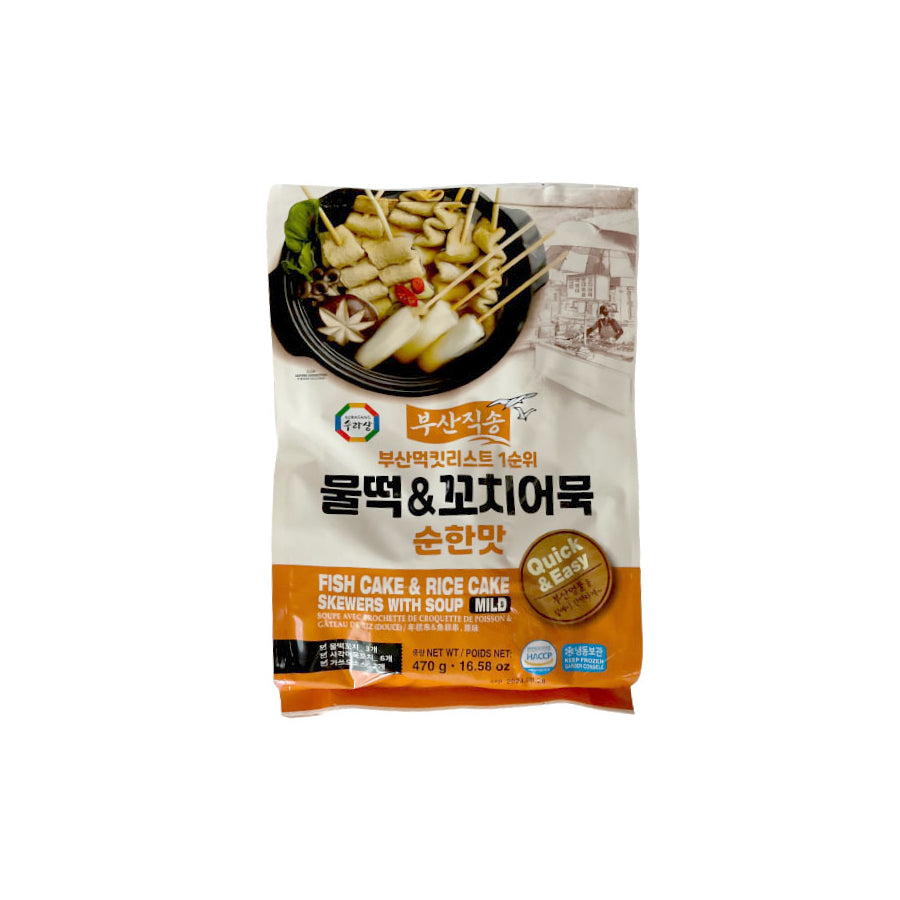 04098 : 물떡어묵꼬지(순한맛) : 20/470g : FZN RICE CAKE & FISH CAKE(MILD)
