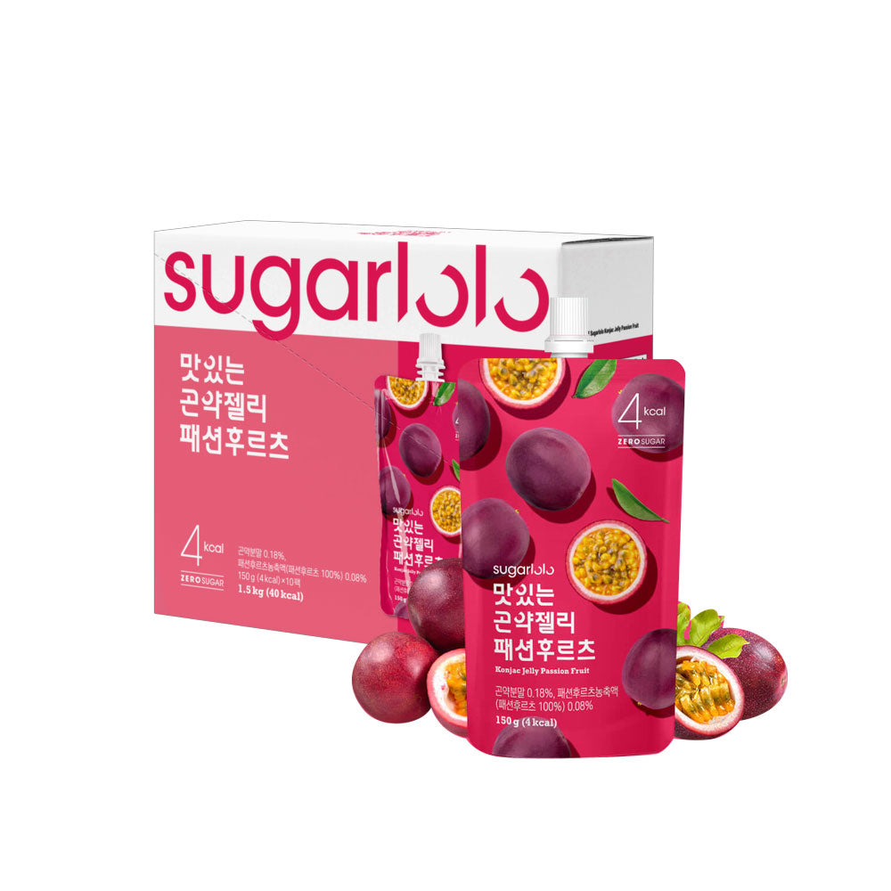 04108 : 슈가로로 곤약젤리(패션후르츠) : 4/10/150ml : SUGARLOLO KONJAC JELLY(PASSION FRUIT)