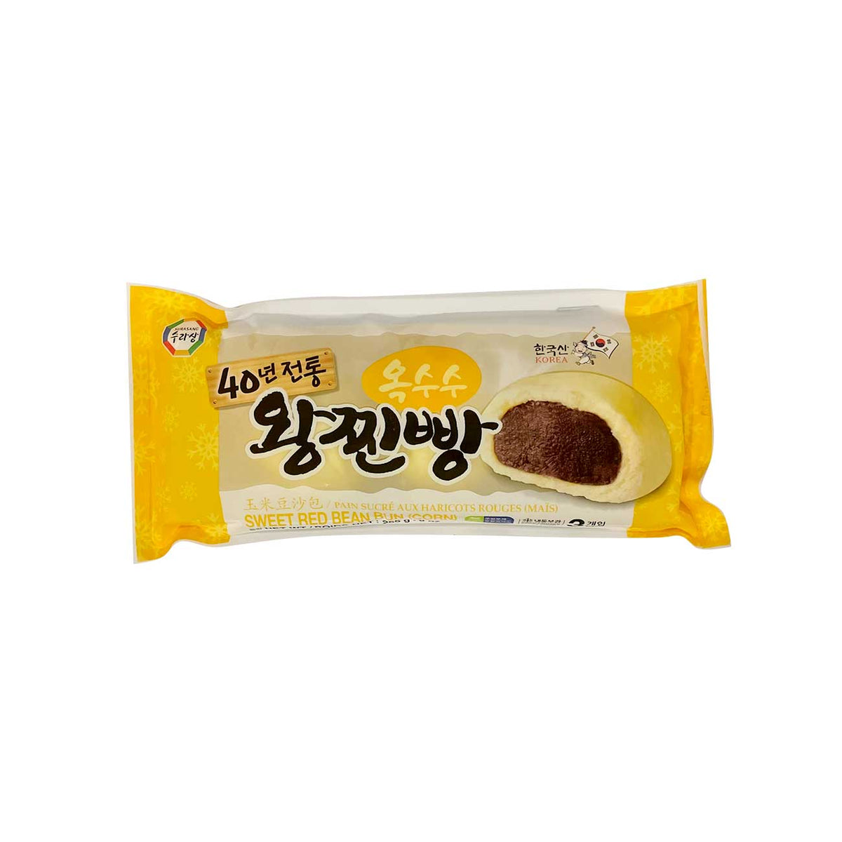 06081 : 옥수수 왕 찐빵(3P) : 12/255g : FZN CORN REDBEANS BREAD