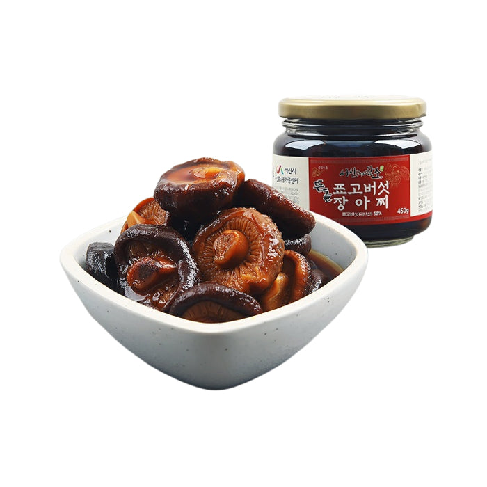 Seosan Seasoned Shiitake 4/450g 뜬돌 표고버섯 장아찌