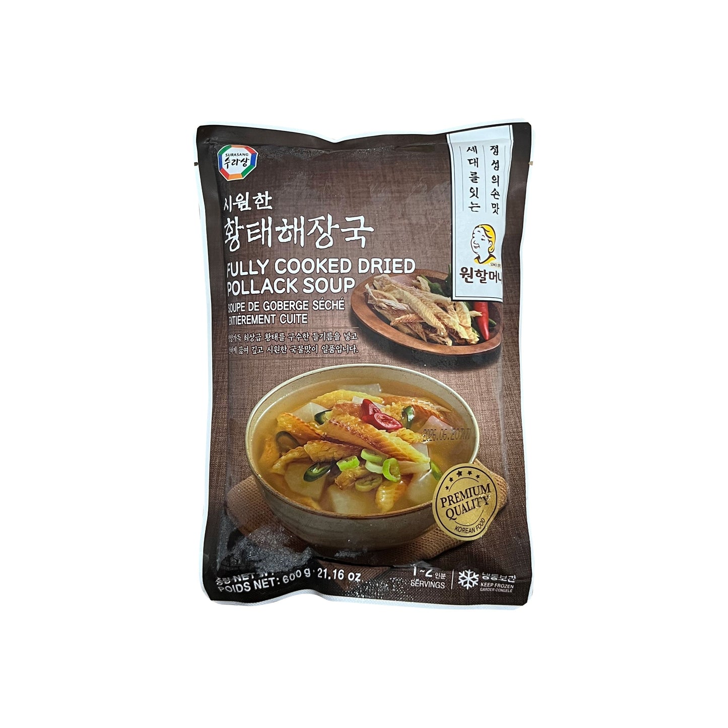 07084 : 원할머니/황태해장국 : 25/600g : FZN WON(DRIED POLLACK SOUP)