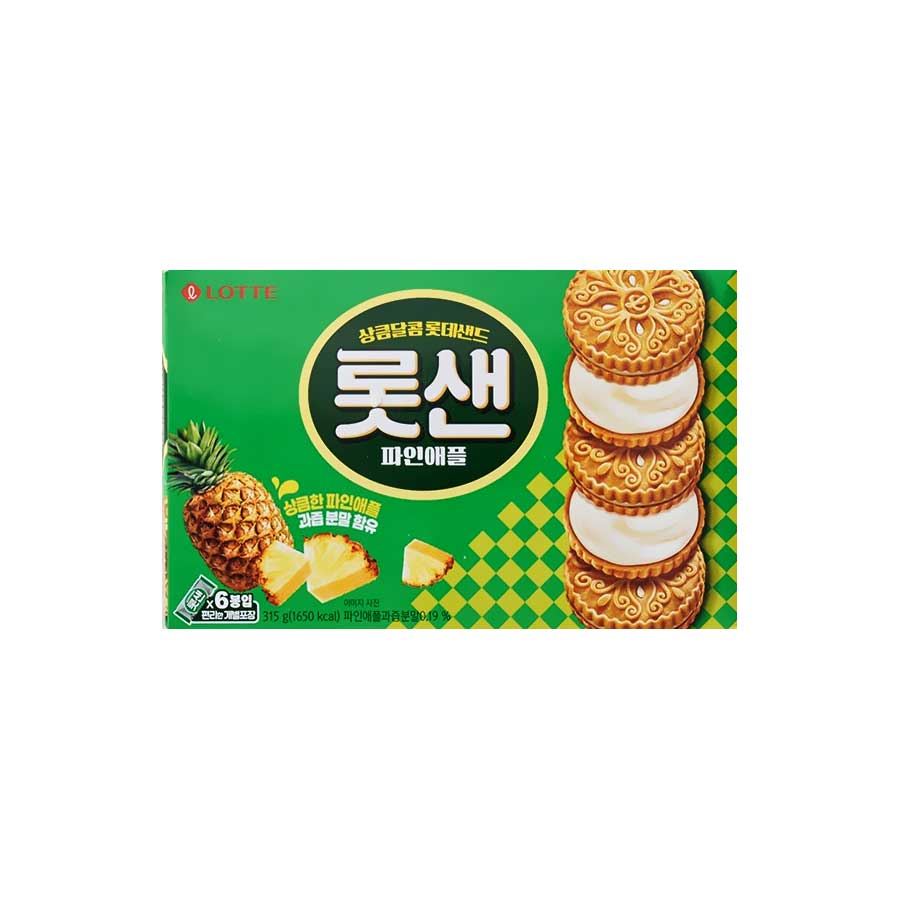 09165 : 롯데샌드(파인애플) : 12/315g : LOTTE SAND (PINEAPPLE)