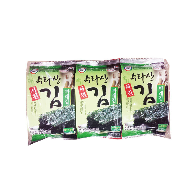 09447 : 생파래 구이김(도시락) : 24/3/10st(4g) : SEASONED LAVER(FOR LUNCH BOX)