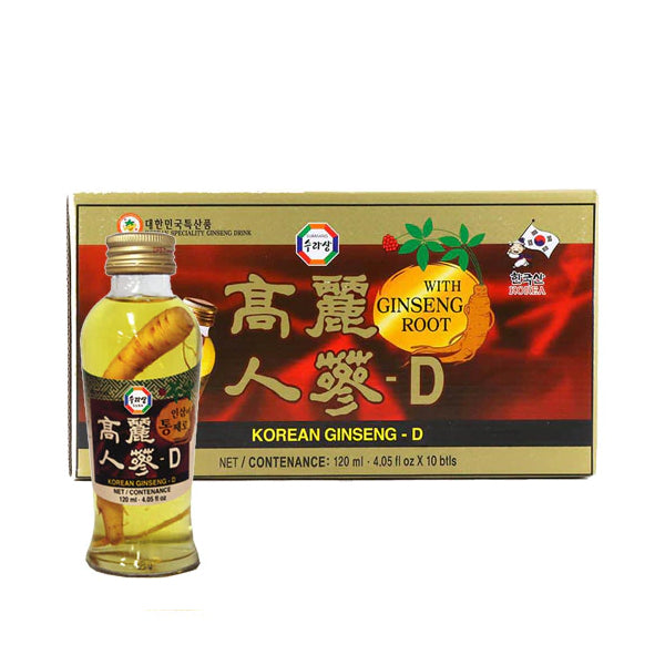 10161 고려인삼D 드링크 5/10/120ml GINSENG DRINK W/ROOT(INSAM DRINK)