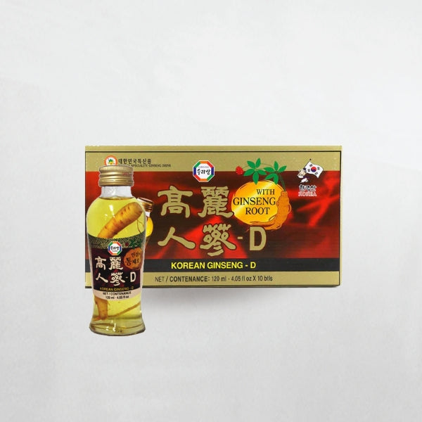 10161 고려인삼D 드링크 5/10/120ml GINSENG DRINK W/ROOT(INSAM DRINK)