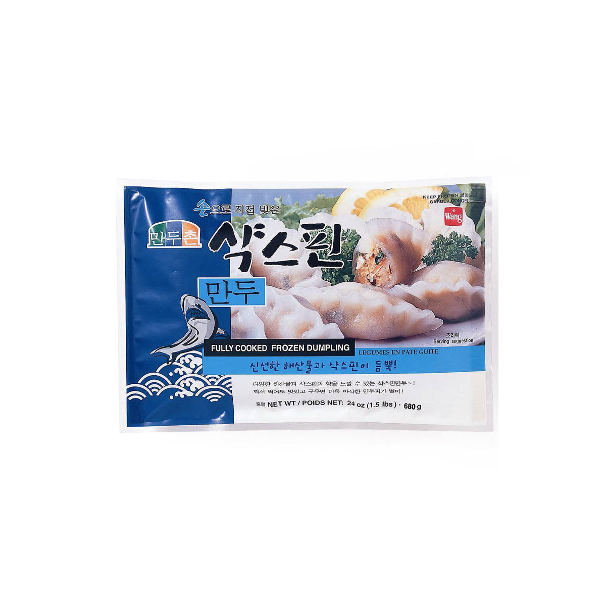 10349 : 만두촌(삭스핀 만두) : 10/680g : FZN MANDU(SHARKS FIN)