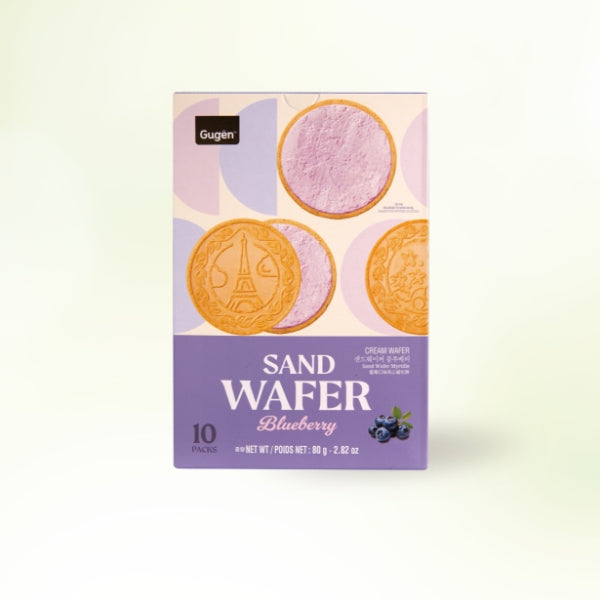 12505 : 구겐샌드웨이퍼(블루베리) : 15/80g : SAND WAFER (BLUEBERRY)