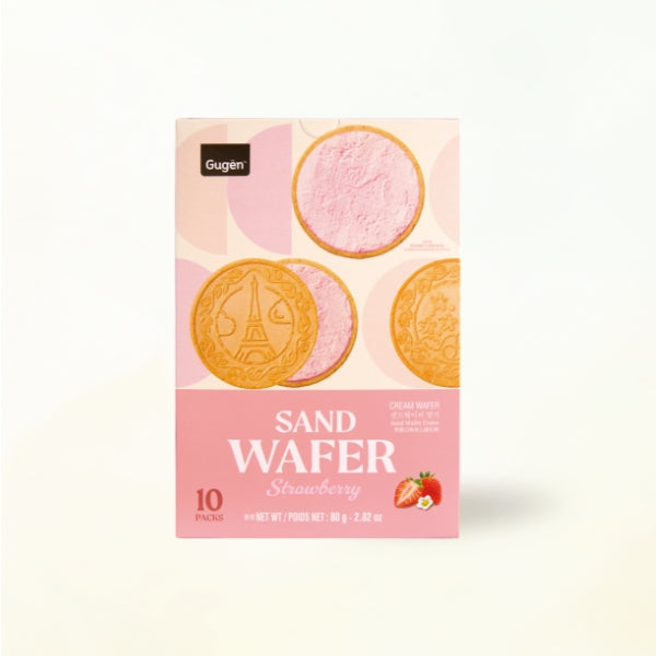 12507 : 구겐 샌드 웨이퍼 (딸기) : 15/80g : SAND WAFER (STRAWBERRY)