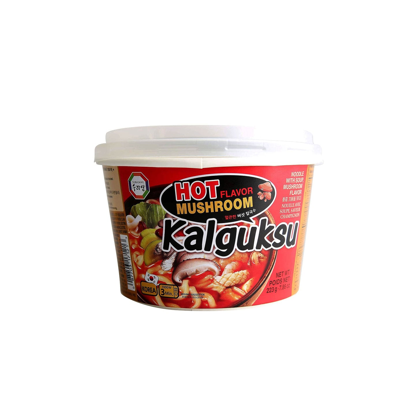 17121 : 얼큰한 버섯칼국수 볼 : 6/223g : SPICY MUSHROOM KALGUKSU NOODLE BOWL