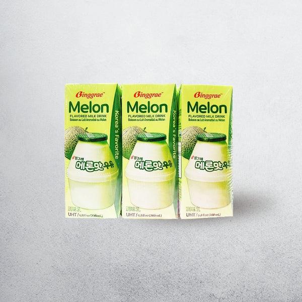 20702 : 빙그레우유(메론) : 4/6/200ml : BINGGRAE MILK(MILK(MELON)