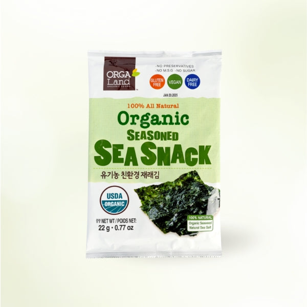 21585 : 올가 유기농 스낵김(전장) : 10/3/5st(22g) : ORGANIC SEASONED LAVER