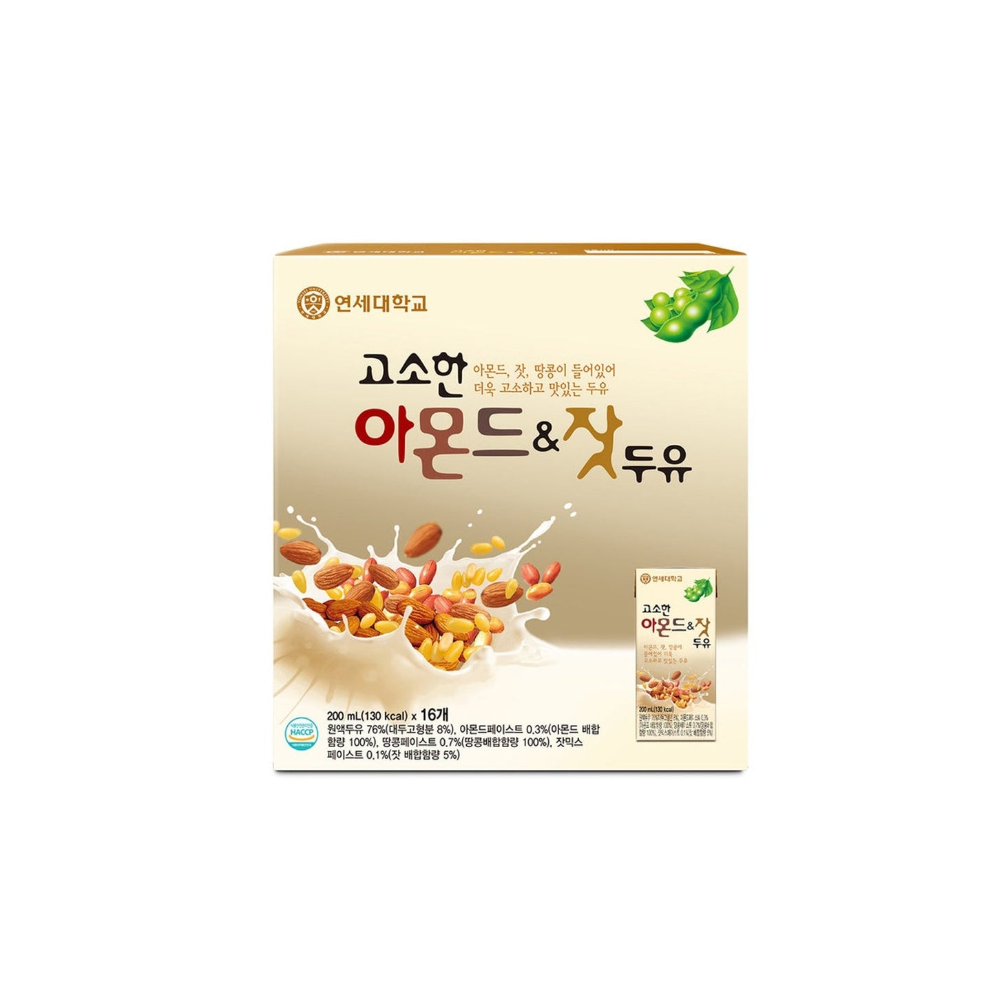 21682 : 연세 아몬드 잣 두유 : 4/16/200ml : ALMONDS & PINE NUTS SOY MILK