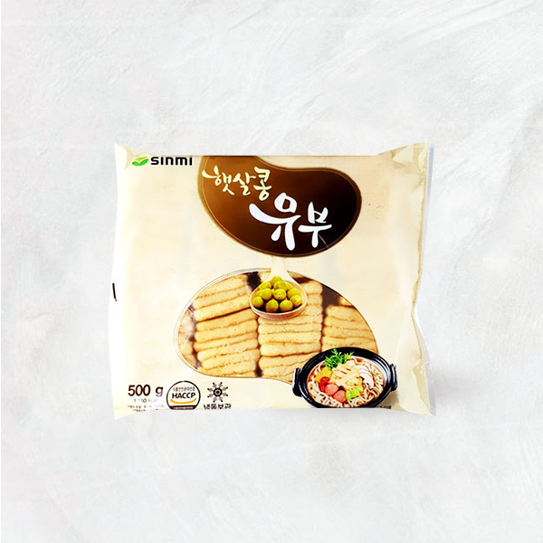22266 : 햇살콩유부(유부사랑) : 10/500g : SINMI FZN FRIED BEAN CURD(SLICED)