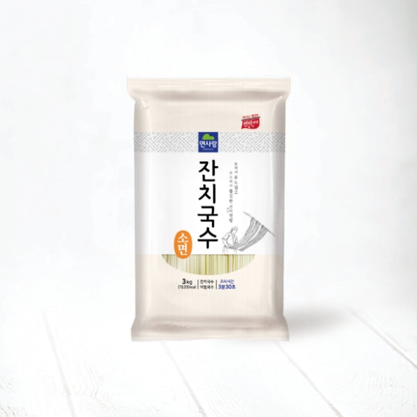 22949 : 면사랑 잔치국수(소면) 4/3kg(6.6Lbs) : THICK WHEAT NOODLES