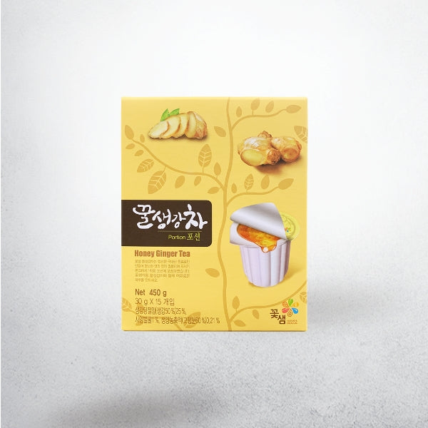 35845 : 꽃샘 꿀생강차 포션 : 6/15t/30g : KKOHSHAEM HONEY GINGER TEA IN PLASTIC CUP