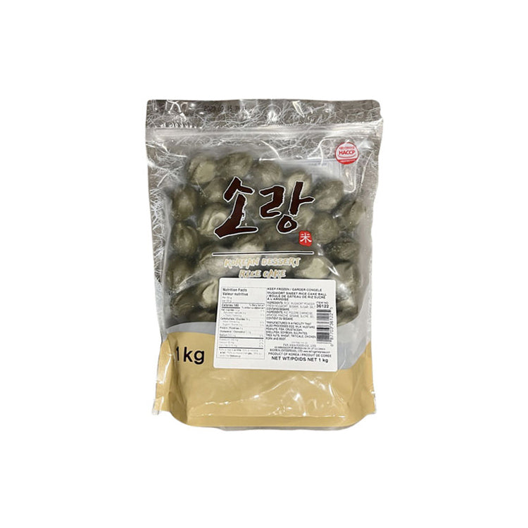 36122 : 소랑꿀떡(쑥) : 8/1kg : FZN SWEET RICE CAKE BALL(MUGWORT )
