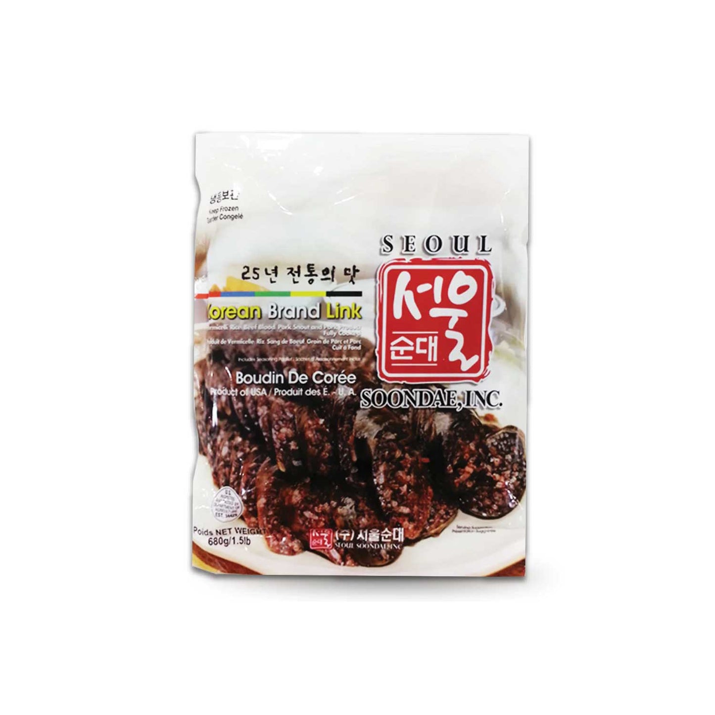 BS0021 : 서울순대 : 12/1.5Lbs : FZN SEOUL SOON-DAE