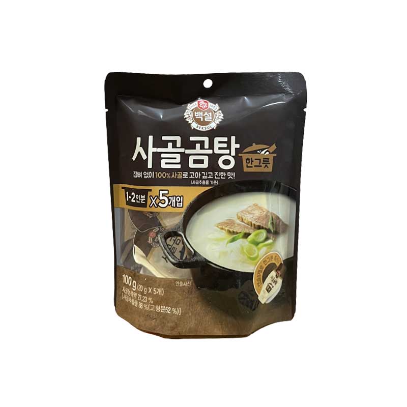 BS0120 : 사골곰탕 한그릇 : 12/100g : SOUP STOCK(BEEF FLAVOR)