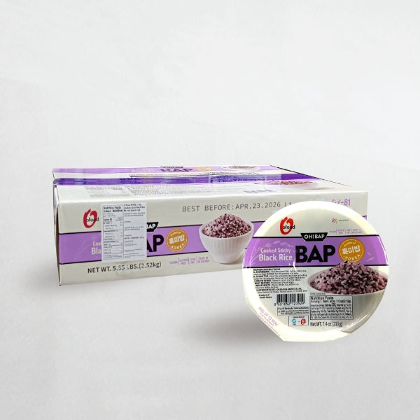 CW721 : 오푸드 즉석밥(흑미밥) : 12/210g : COOKED Black RICE