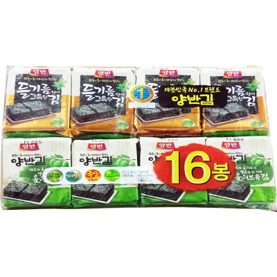 DW517 양반 들기름김 올리브김(도시락) 10/16/5g YANGBAN SEASONED LAVER(MIX)