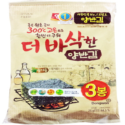 DW561 : 더바삭한김(5매) : 8/3/25g : ROASTED LAVER(3P)