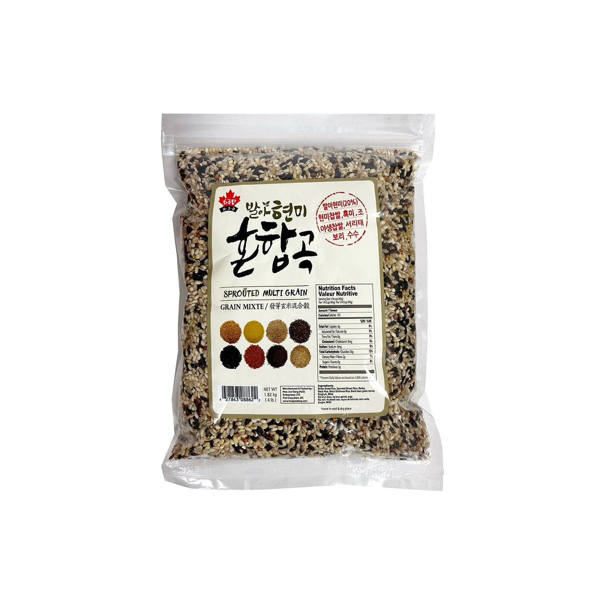 HJMG20 발아현미혼합곡 10/4 Lbs HWAJOODANG SPROUTED MIXED GRAIN