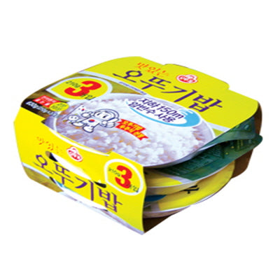 Cooked Rice 3Pack 6/3/210g 맛있는 오뚜기밥 3팩 멀티