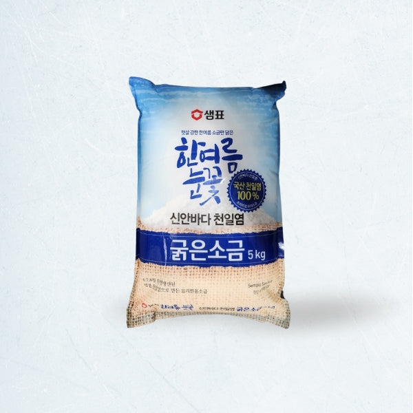SP-078 : 신안바다 한여름 눈꽃 천일염(굵은소금) : 3/5kg : NATURAL FLOWER SALT