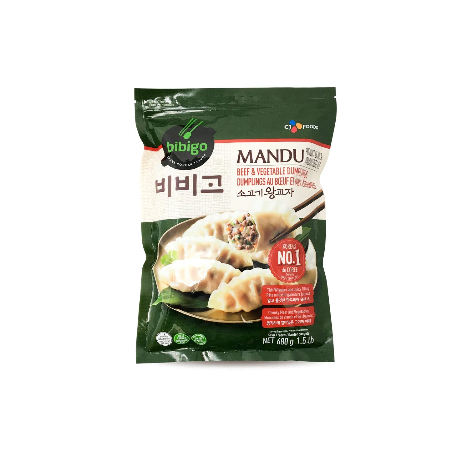 BS0012 : 비비고 왕교자(BEEF) : 12/680g : FZN BBG BIG GYOJA MANDU(BEEF)