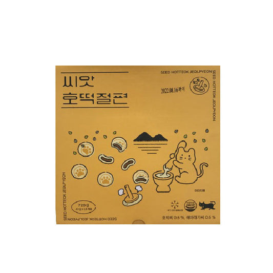 01076 : 씨앗호떡절편(쿠켓) : 12/720g : FZN SWEET RICE PANCAKE W/SEED