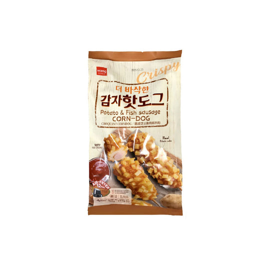 01158 : 더 바삭한 감자핫도그 : 12/4/100g : FZN POTATO & FISH CORN-DOG