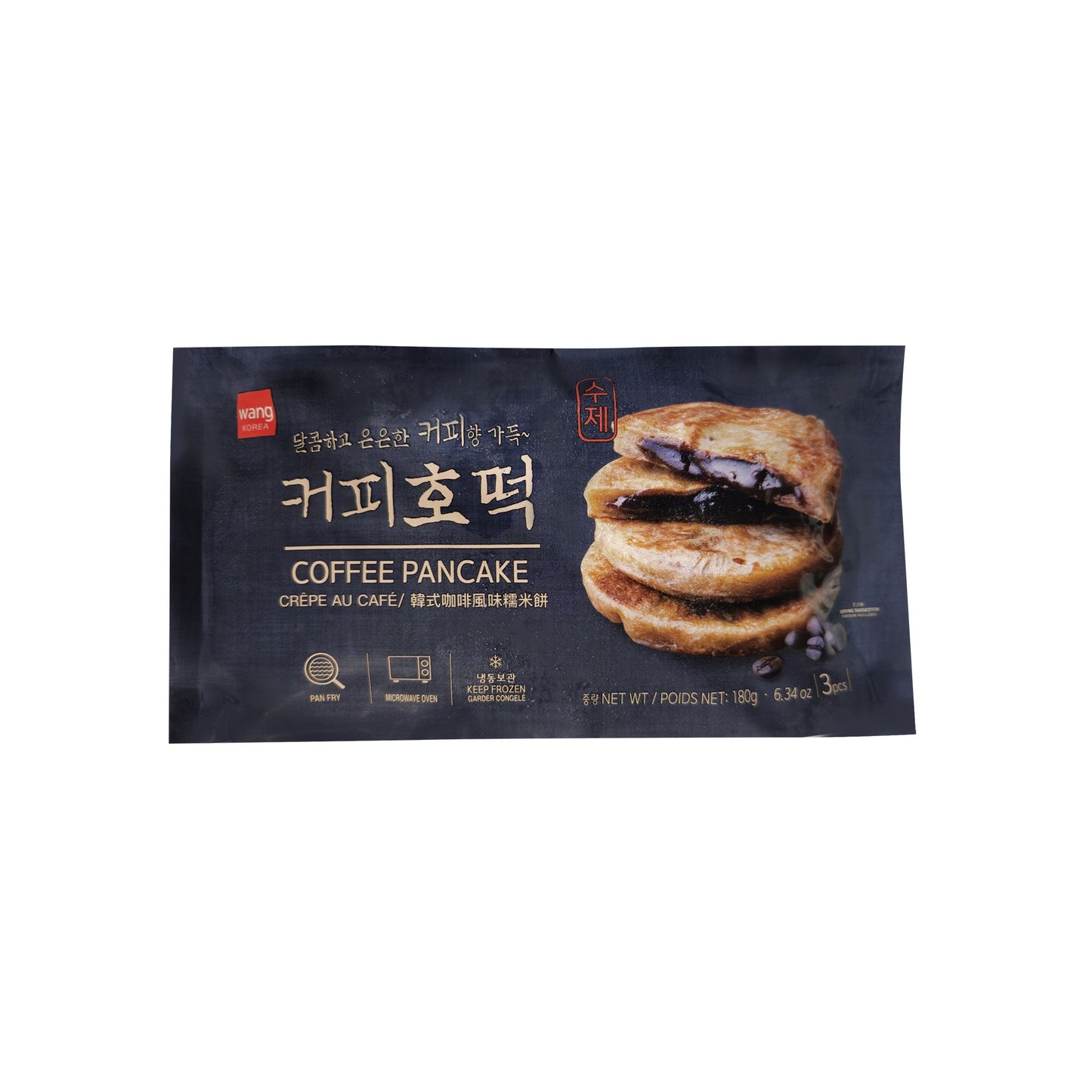 01762 : 커피호떡 : 24/180g(3p) : FZN COFFEE PANCAKE(COFFEE HOTTEOK)