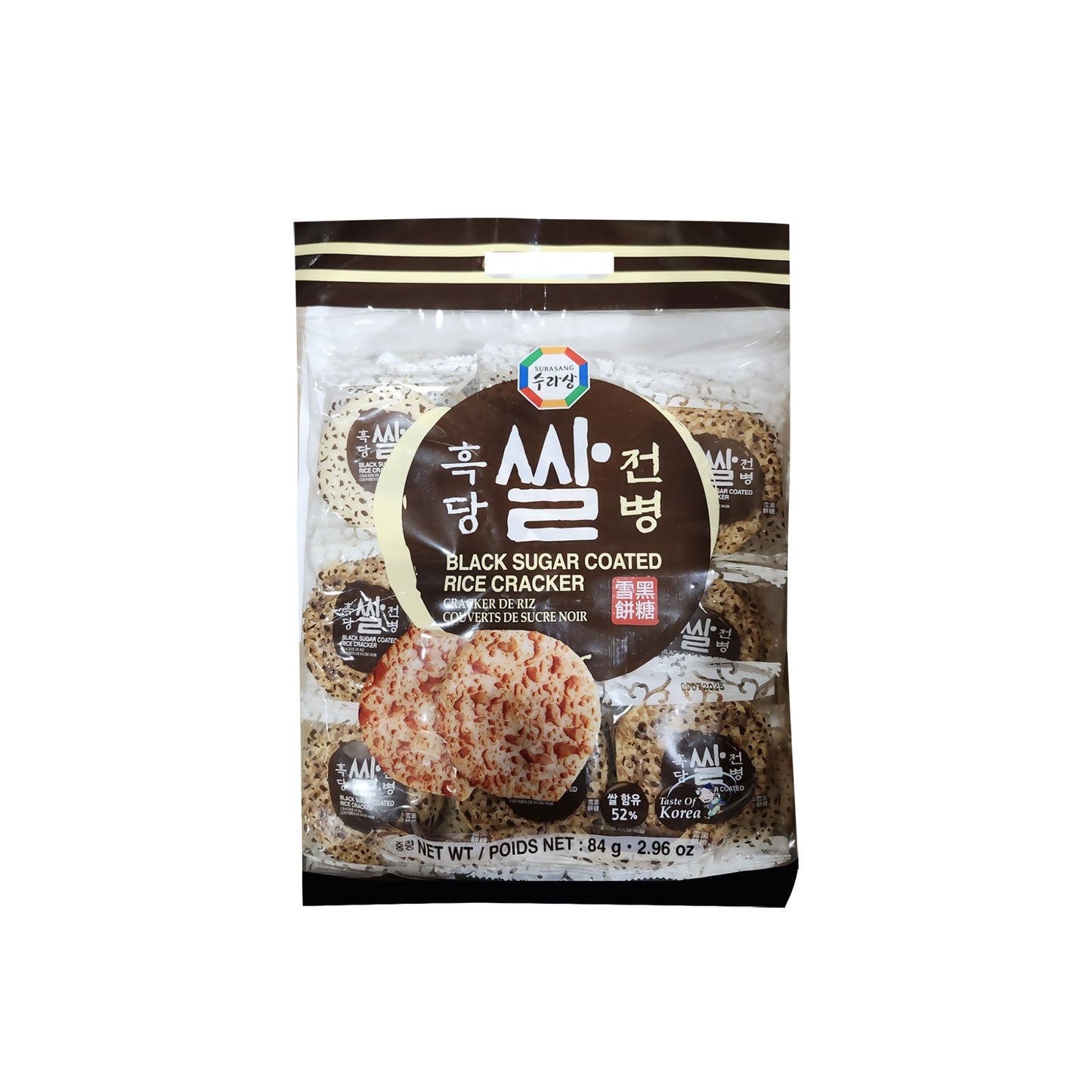 03974 흑당 쌀전병(s) 20/84g BLACK SUGAR RICE SENBEI