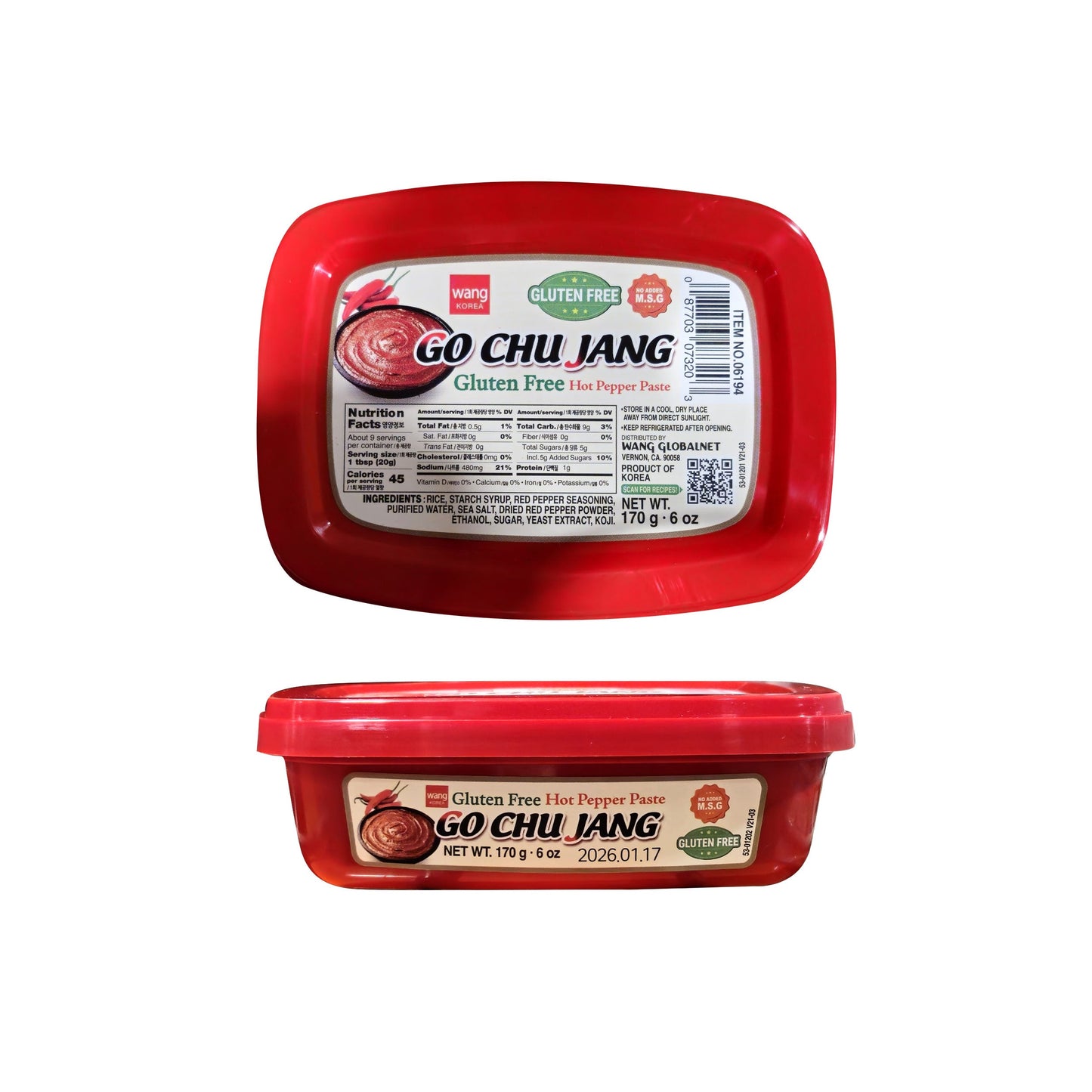 고추장 (글루텐프리) 12/170g  RED PEPPER PASTE (GLUTEN FREE)