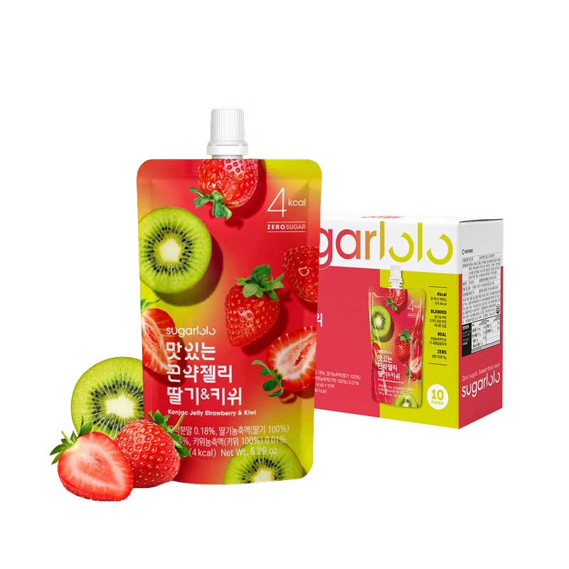 08788 슈가로로 곤약젤리(딸기&키위) 4/10/150ml SUGARLOLO KONJAC JELLY(STRAWBERRY, KIWI)