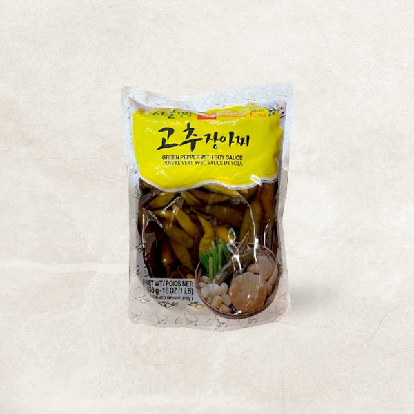 09748 : 시골 고추 장아찌(고추지) : 24/453g : GREEN PEPPER W/SOY SAUCE