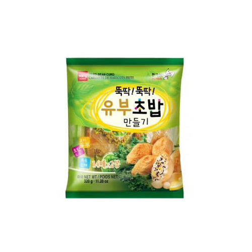 15147 뚝딱뚝딱 유부초밥 만들기(소스,참깨), 14매x2봉 15/320g FZN FRIED BEAN CURD