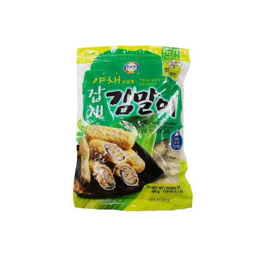 15991 잡채김말이(야채)(20-21pcs) 16/500g FZN SEAWEED ROLL(JAPCHAE GIMMALI,YACHEA)