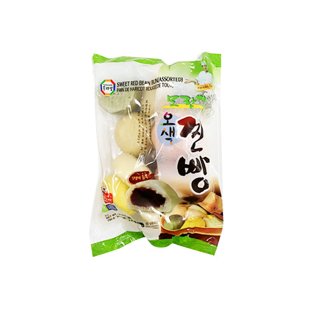 19205 모란각(오색 찐빵) 10/700g(10p) FZN SWEET RED BEAN BUN(MORANGAK OSAEK)