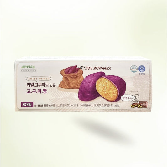 20277 : 리얼 고구마빵 : 12/255g : BAKED REAL SWEET POTATO BREAD