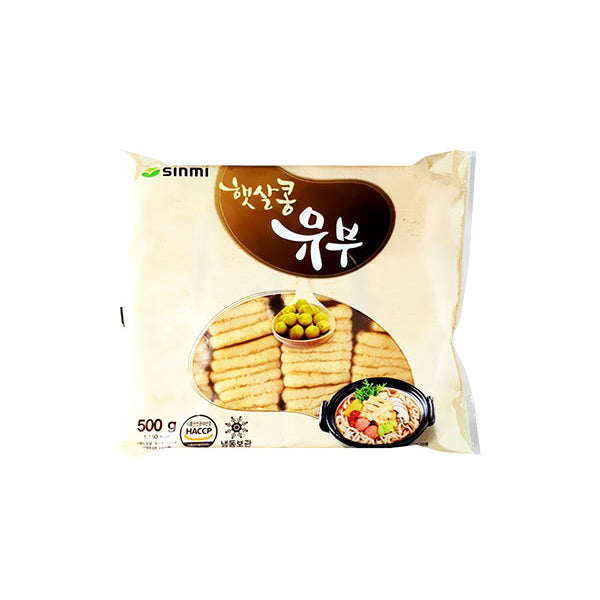 22266 햇살콩유부(유부사랑) 10/500g SINMI FZN FRIED BEAN CURD(SLICED)