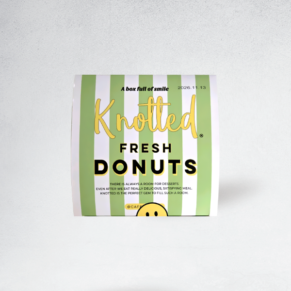 25264 : 클래식 바닐라크림도넛 (KNOTTED) : 6/300g(10.58oz) : FZN CLASSIC VANILLA CREAM DONUT(KNOTTED）