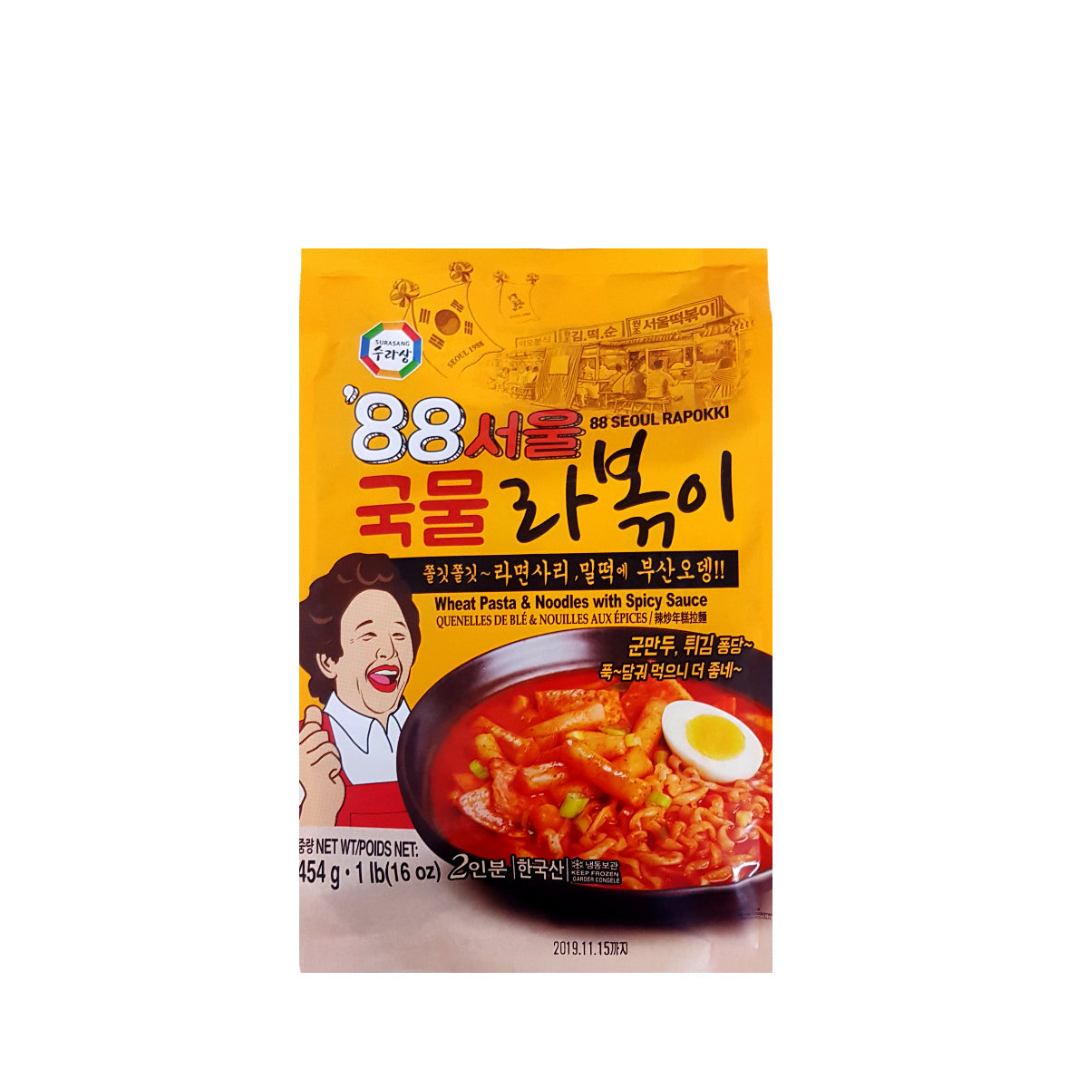 Fzn Wheat Pasta & Noodles W/Spicy Sauce 24/454g 88서울 국물라볶기