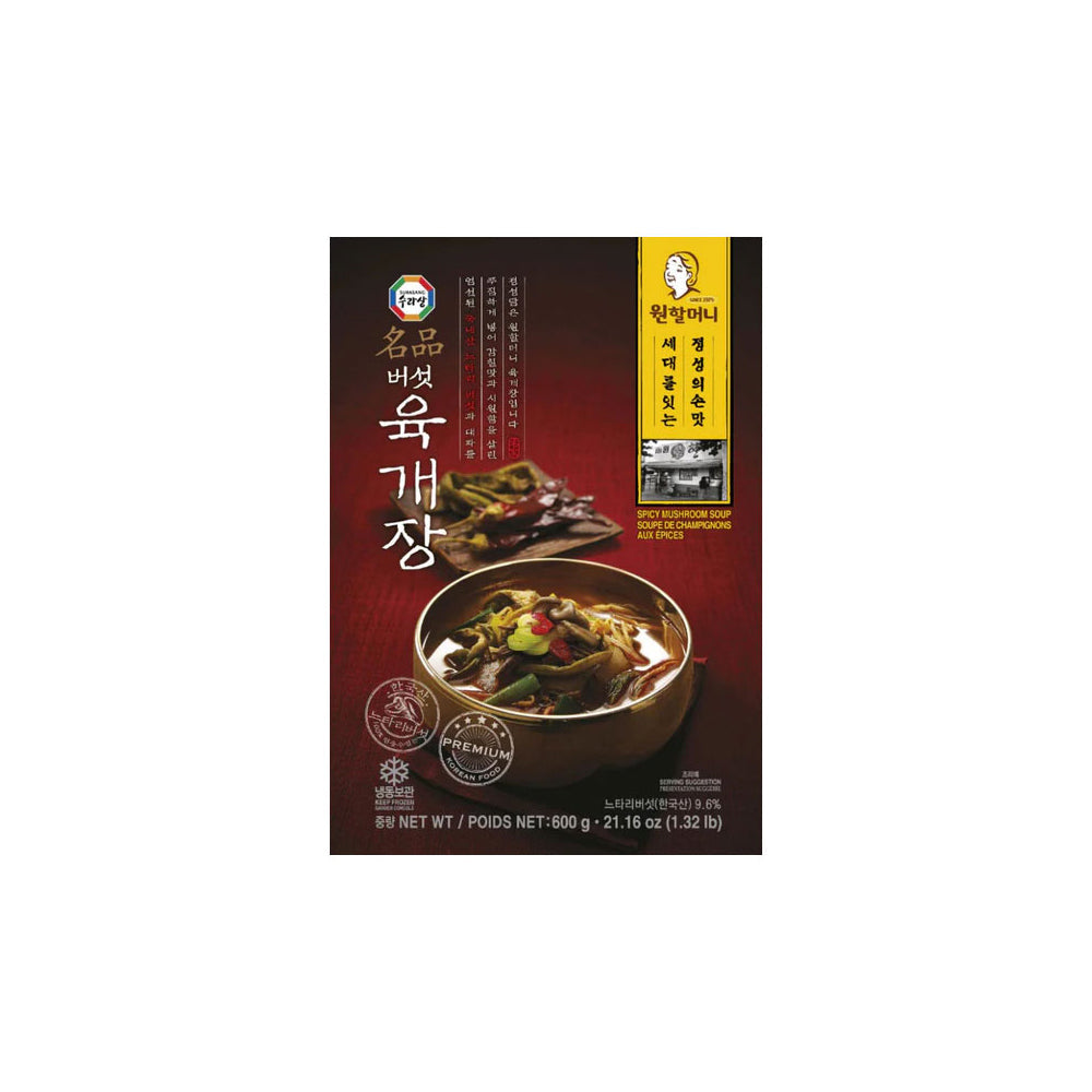 31892 : 원할머니/버섯육개장 : 18/600g : FZN WON(SPICY MUSHROOM SOUP)