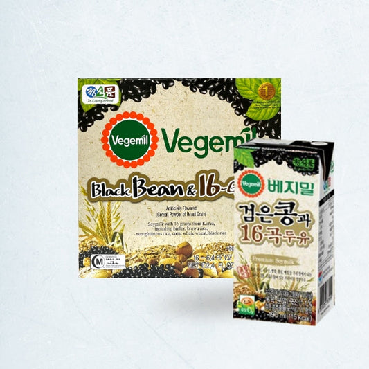 33968 :  베지밀(검은콩과 16곡) : 6/16/190ml : VEGEMILL A SOY MILK (BLACKBEAN & 16GRAINS)