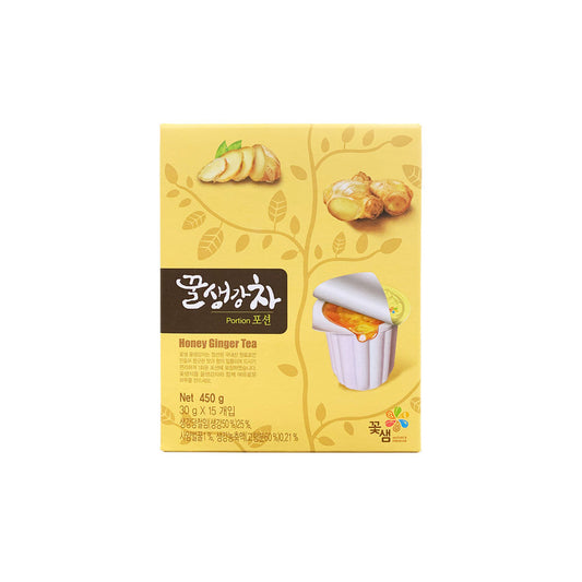 35845 : 꽃샘 꿀생강차 포션 : 6/15t/30g : KKOHSHAEM HONEY GINGER TEA IN PLASTIC CUP