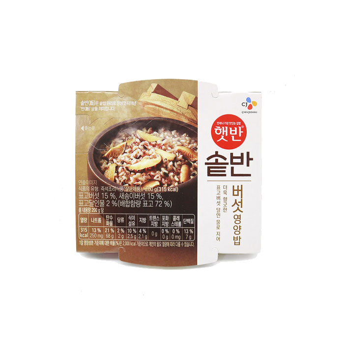 BS0926 : 햇반솥반(버섯영양밥) : 18/200g COOKED RICE W/MUSHROOM