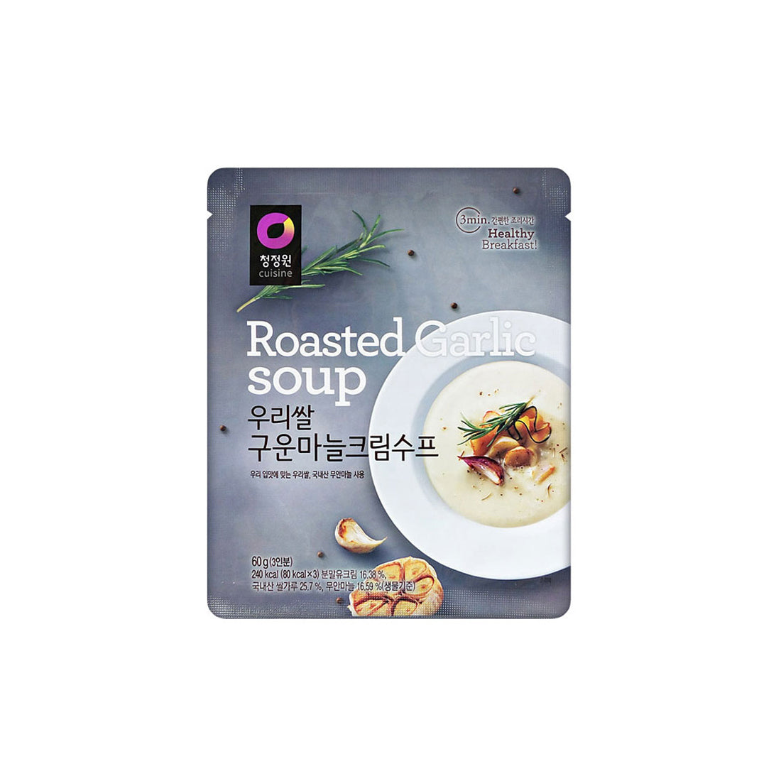 CW625 우리쌀 구운마늘 크림스프 30/60g INSTANT SOUP(GARLIC FLVR)